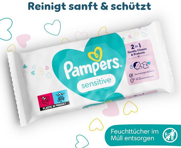 👶 30x 80 Stück Pampers Sensitive Feuchttücher ohne Duft ab 32,75€ (statt 45€)