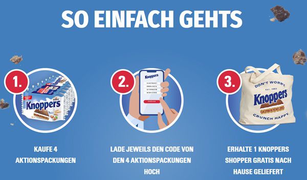 Knoppers kaufen   einen Knoppers Shopper gratis erhalten