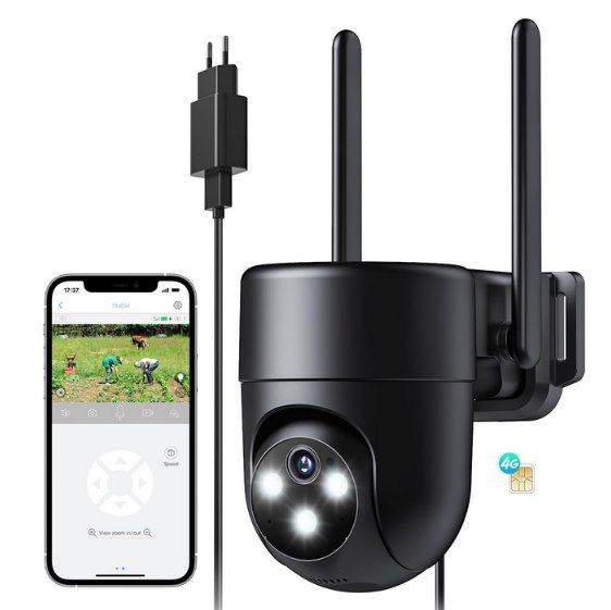 NUASI 2K 4G Außenüberwachungskamera mit Farb Nachtsicht für 29,22€ (statt 37€)