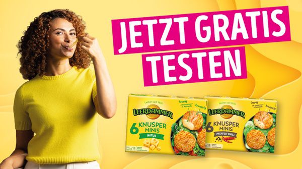 🧀  Leerdammer Knusperminis gratis ausprobieren
