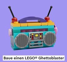 Erinnerung! 📻 Bau einen LEGO Ghettoblaster in LEGO Stores am 02. & 03.07.