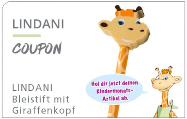 Linda Apotheken: LINDANI Bleistift mit Giraffenkopf gratis