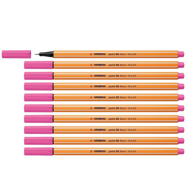 10x STABILO Fineliner point 88 Neonfarbe leuchtfarbenrosa 2,21€ (statt 9€)