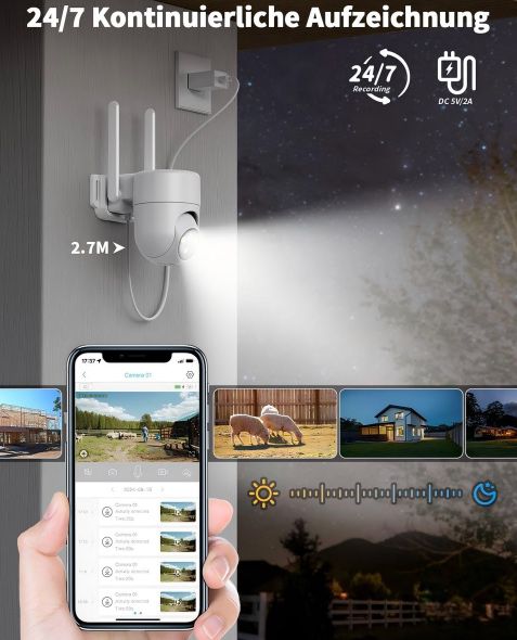 📷 NUASI 2K 4G Außenüberwachungskamera mit Farb Nachtsicht für 29,99€ (statt 40€)