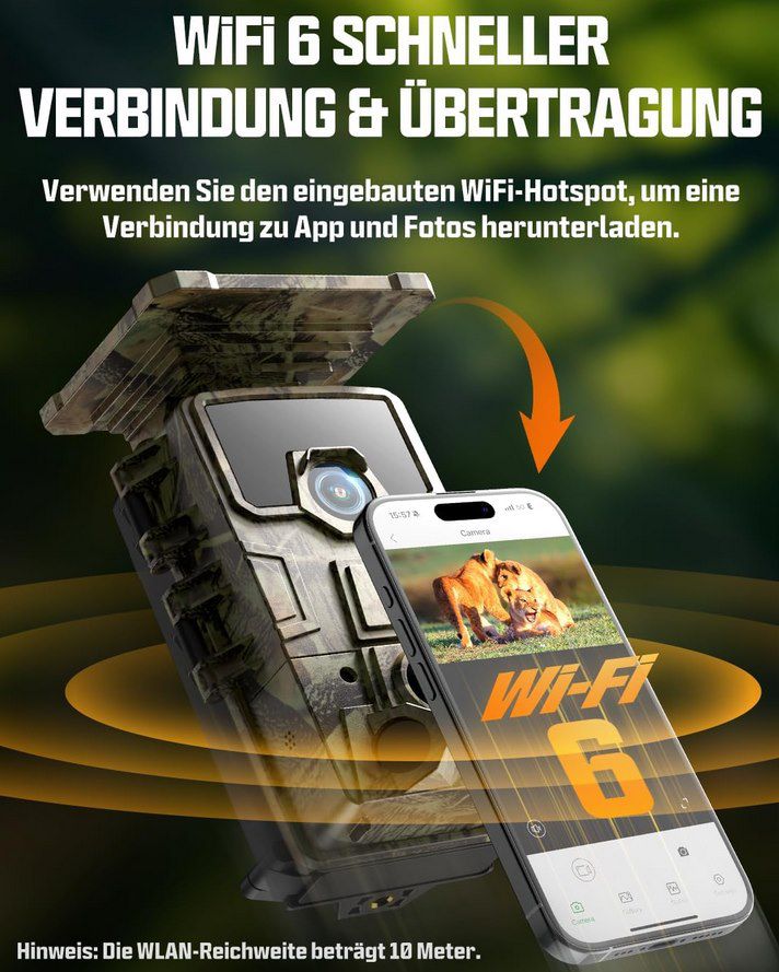 CEYOMUR Solar 4k Wildkamera mit 5200mAh & 32GB für 56,99€ (statt 65€)
