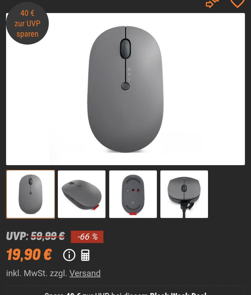 Lenovo Go Drahtlose Multi Geräte Maus