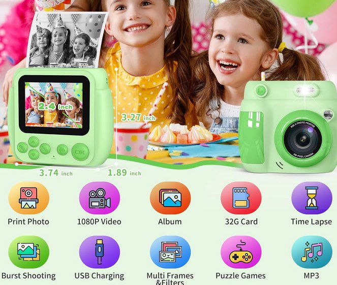 Gofunly Kinder Sofortbildkamera für mit viel Zubehör und Extras für 18,39€ (statt 40€)