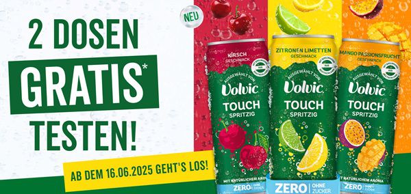 Volvic Touch Spritzig Zero kostenlos ausprobieren   ab 16.06.