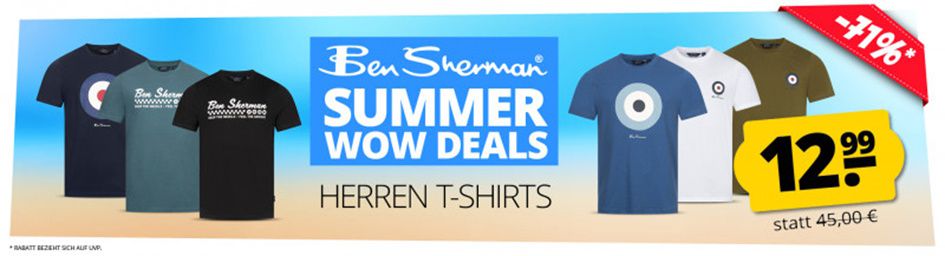 Ben Sherman T Shirt Sale   je T Shirt ab nur 12,99€ (statt 24€)   24 Designs!
