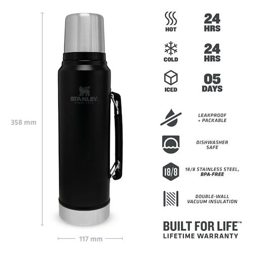 🍶 Stanley Classic Legendary Thermosflasche ab 31,99€ (statt 40€)