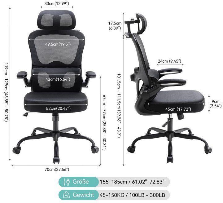 Aevoriax N56 ergonomischer Bürostuhl für 69,99€ (statt 100€)