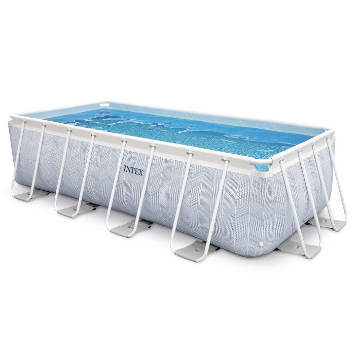 Intex Chevron Prism Rectangular Pool inkl. Filterpumpe + Leiter für 359,99€ (statt 455€)