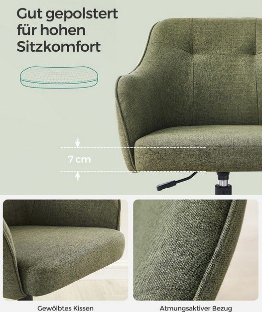 💺 Songmics Bürostuhl mit Baumwolle Leinen Mischgewebe für 49,99€ (statt 73€) 💺 Songmics Bürostuhl mit Baumwolle Leinen Mischgewebe für 49,99€ (statt 73€)
