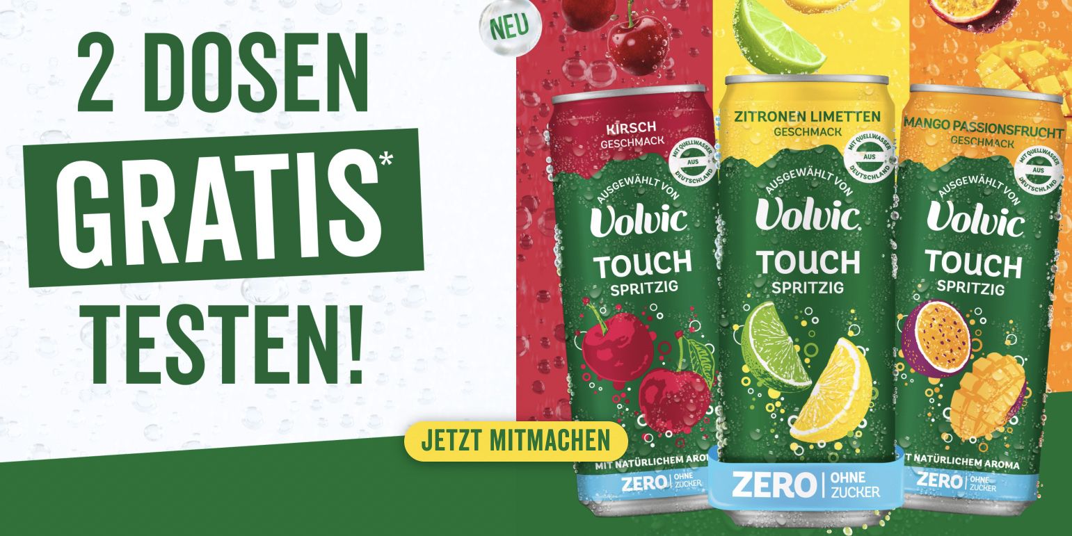 🍒 Volvic Touch Spritzig Zero kostenlos ausprobieren