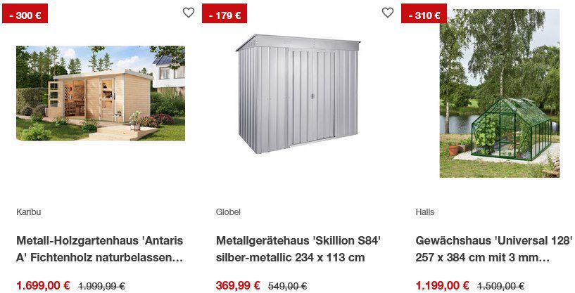 👨‍🌾 toom: bis 30% Rabatt auf Garten , Gewächs  & Gerätehäuser + 10% Coupon