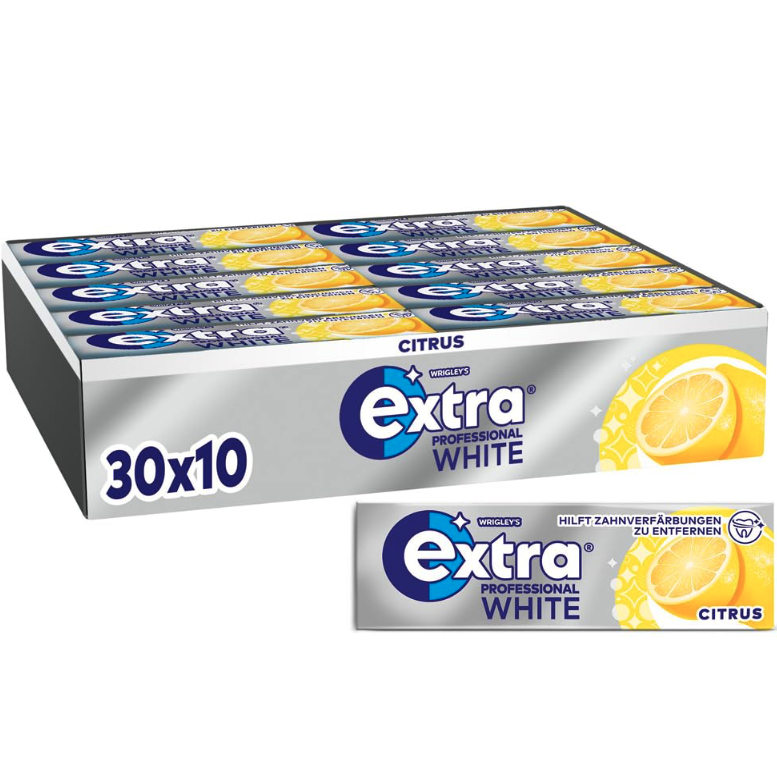 🦷 30x 10 Extra Professional White Citrus zuckerfreier Kaugummi für 17,89€ (statt 24€)
