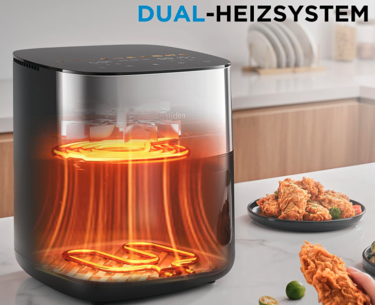 MIDEA Digital Luftfritteuse 6,5L Airfryer 2000W für 55,99€ (statt 65€)