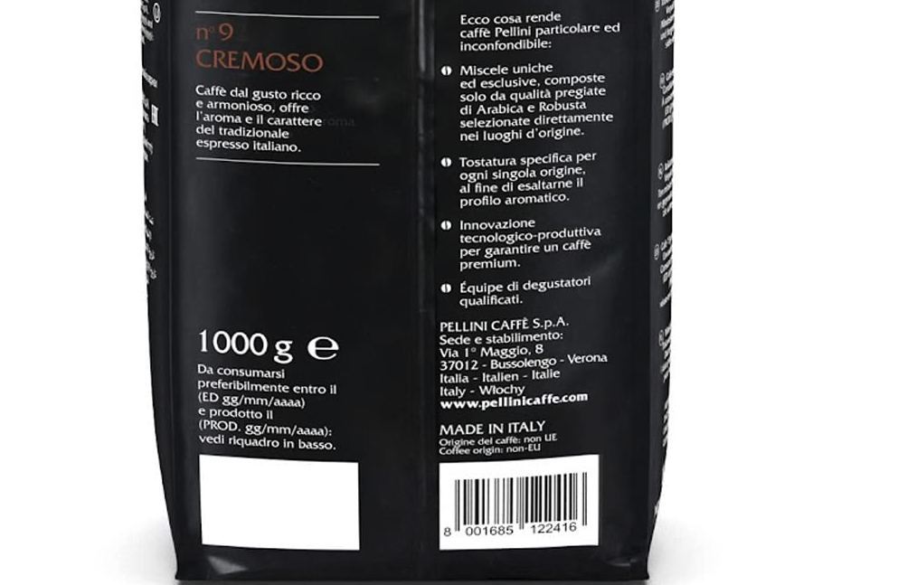 1kg Pellini N.9 Cremoso Kaffeebohnen für Espresso für 11,33€ (statt 20€)