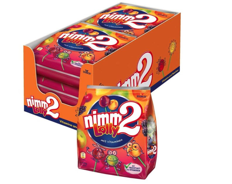 🍭 nimm2 Lolly 6 x 120g Frucht Stielbonbon mit Fruchtsaft und Vitaminen für 5,57€ (statt 8€)