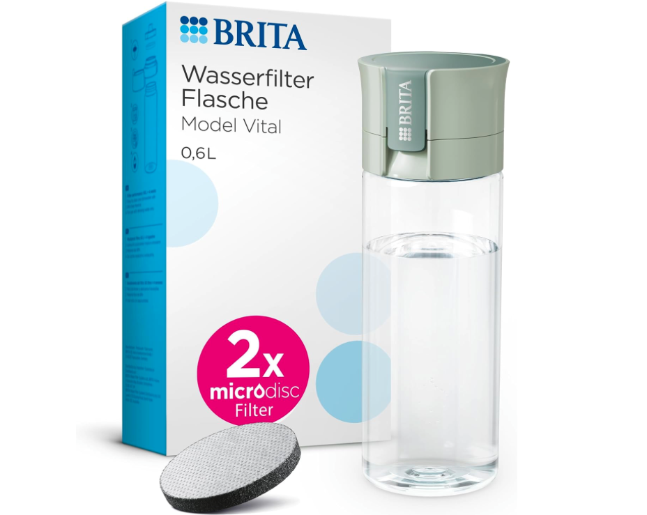 BRITA Wasserfilter Flasche Model Vital 600ml inkl. 2 MicroDisc Filter für 5,98€ (statt 17€)