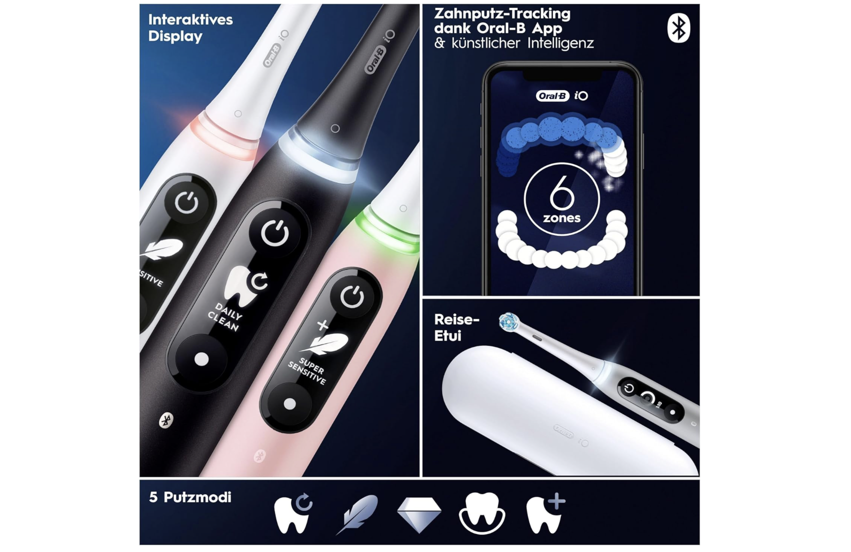 🪥 Oral B iO Series 6 Plus Sensitive Edition Elektrische Zahnbürste für 136,99€ (statt 220€)