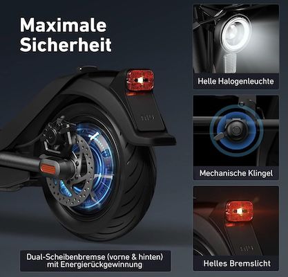 🛴 NIU KQi3 Pro E Scooter mit 65km & Straßenzulassung für 400€ (statt 476€)
