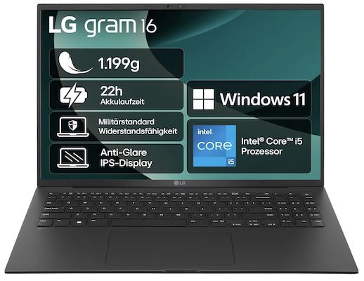 🔝💻 LG Gram 16 Notebook mit 16 Zoll & 16GB/1TB für 930€ (statt 1.100€)