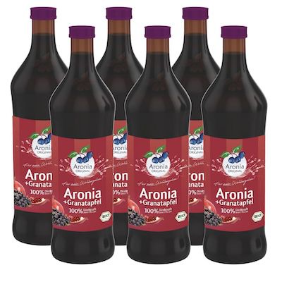 🧃 6×0,7 Aronia Original Aronia + Granatapfel Direktsaft für 40,36€ (statt 46€)