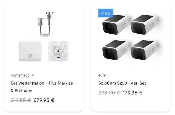 🏡📹 tink: Garten Sale mit bis 43% Rabatt z.B. 2x Netatmo Außenkamera für 319€ (statt 430€)