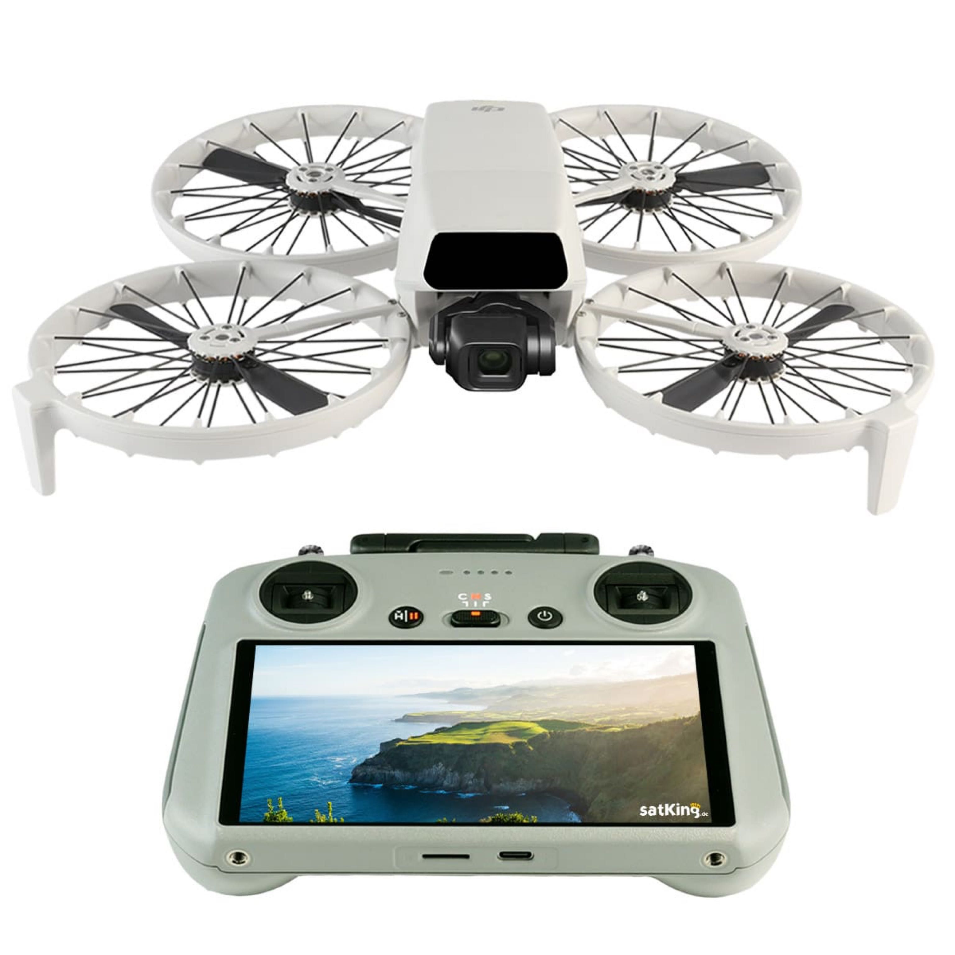 DJI Flip inkl. RC 2 Fernsteuerung mit Bildschirm (Drohne mit UHD 4K Kamera, 48MP, 31 Min. Flugzeit)