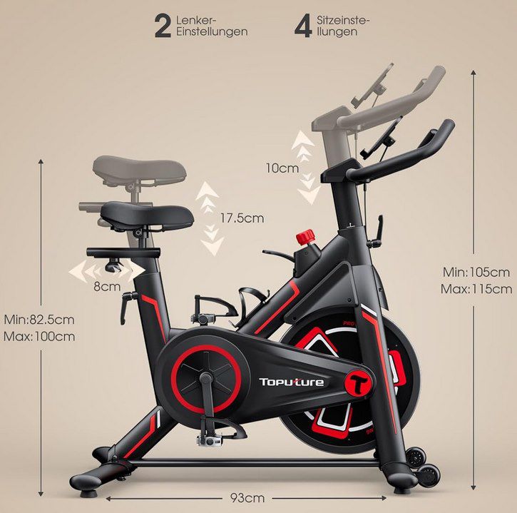 🚴‍♂️ Toputure Heimtrainer mit 15kg Schwungrad & App für 149,99€ (statt 200€)