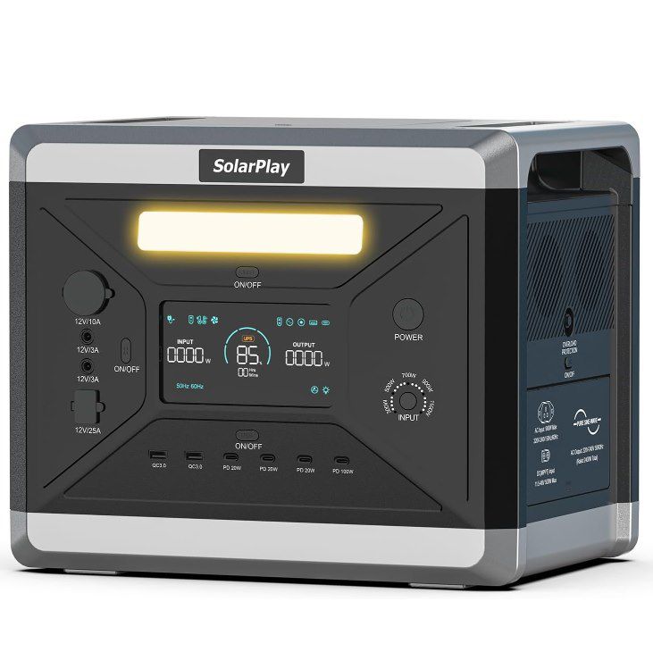 🔌 SOLARPLAY Q2501 LiFeP04 Powerstation (2.160Wh / 2.400W) für 445€ (statt 645€)