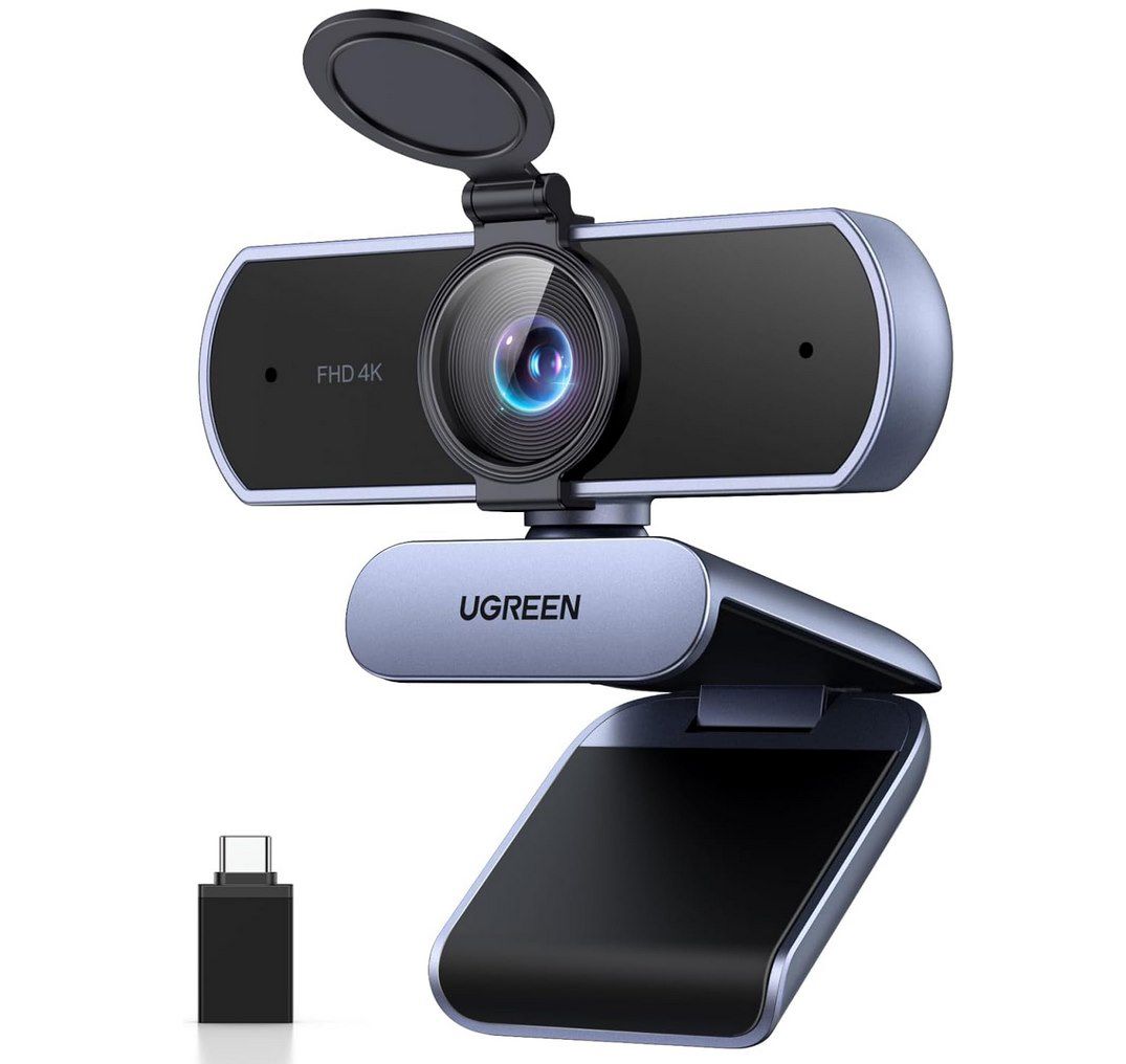 UGREEN UHD Webcam mit Mikrofon und Objektivabdeckung für 45,59€ (statt 60€)