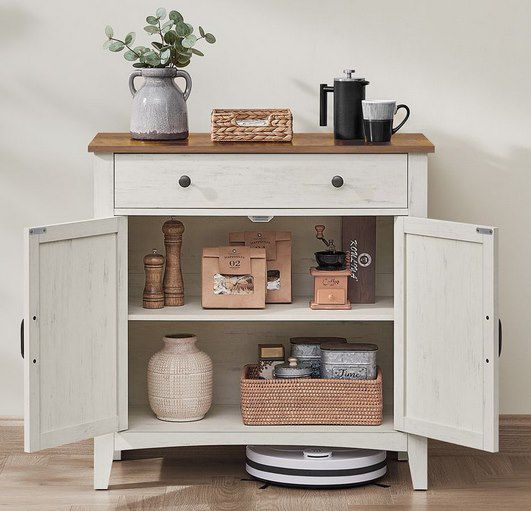 VASAGLE Sideboard mit Schubladen im Landhausstil für 61,99€ (statt 100€)