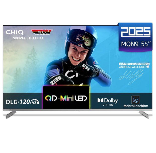 📺 CHIQ M55QN9G Mini LED Smart TV mit DLG 120Hz für 339,99€ (statt 460€)