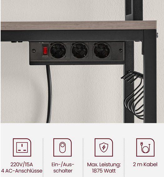 🔌 Vasagle Küchenregal mit Steckdosen im Vintage Design für 53,99€ (statt 68€) 🔌 Vasagle Küchenregal mit Steckdosen im Vintage Design für 53,99€ (statt 68€)