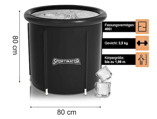 🥵 Abkühlung gefällig? Sportinator Regenerate Eisbad Tonne 400 Liter für 44,94€ (statt 52€)