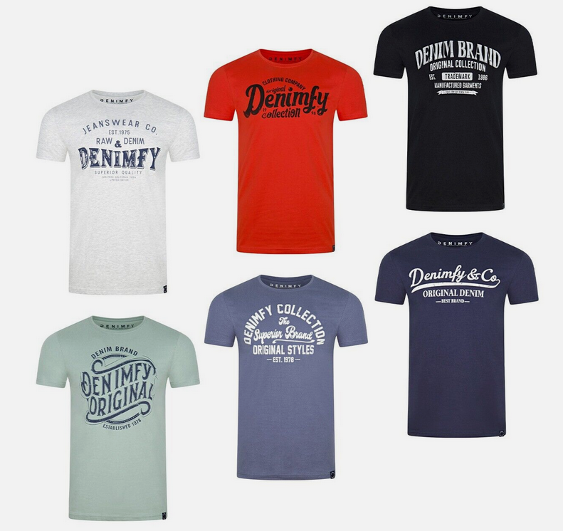 DENIMFY DFNuri 4er Pack Herren Rundhals Shirts für 33,99€ (statt 40€)