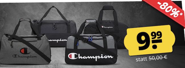 👝 Champion Mega Taschen Sale je nur 9,99€   z.B. 52 L Utility Duffel Bag (statt 59€)