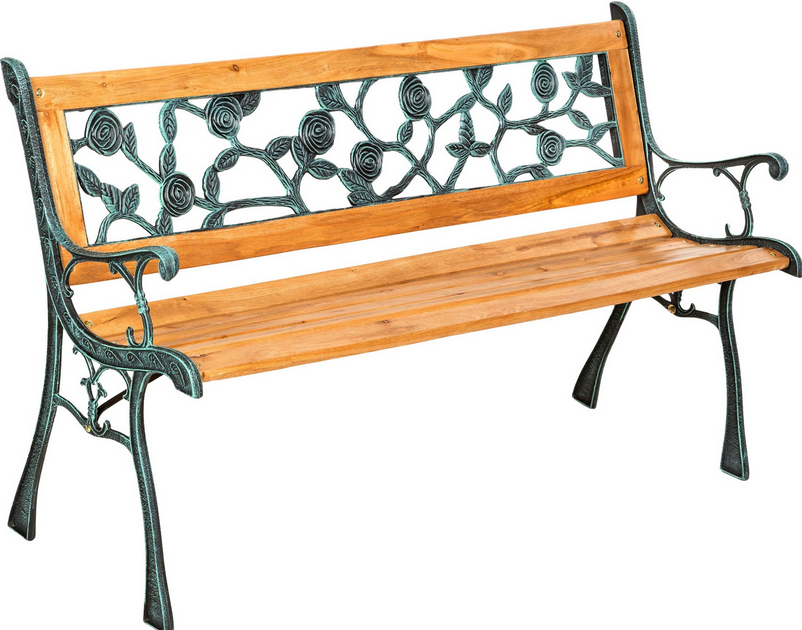 TecTake Marina Gartenbank 2 Sitzer aus Holz und Gusseisen für 49,99€ (statt 60€)