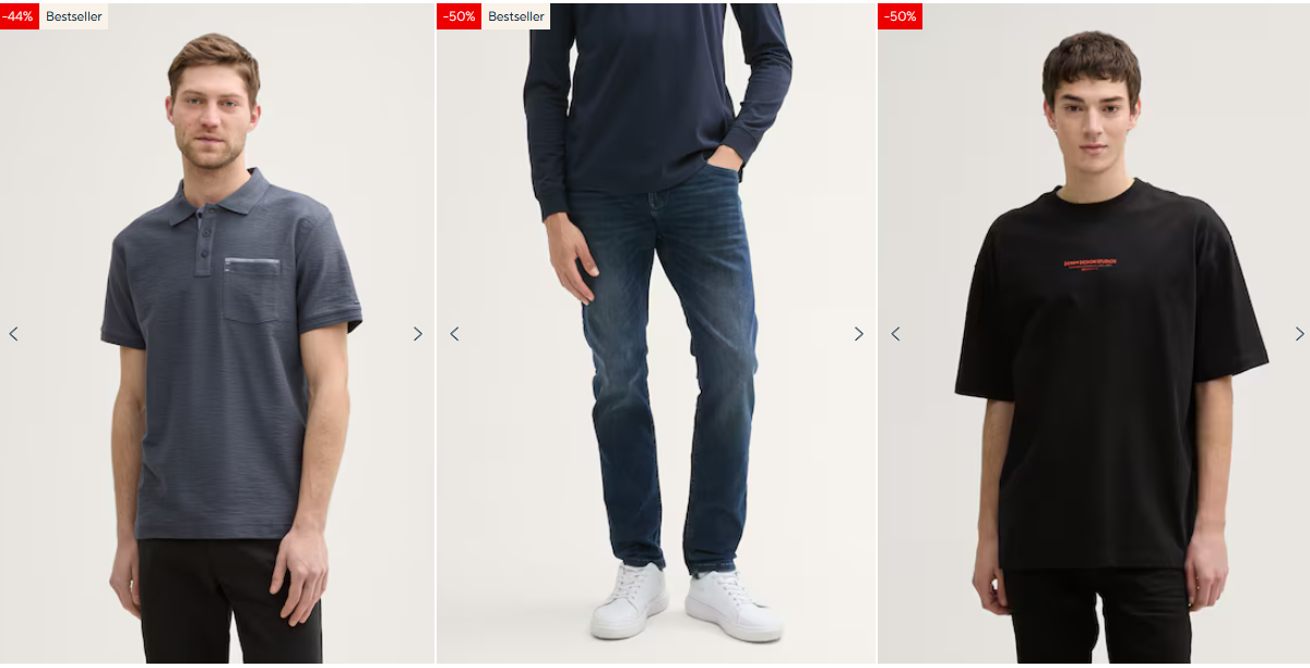 👕 Tom Tailor SSV bis 50% Rabatt + 20% Extra im Sale