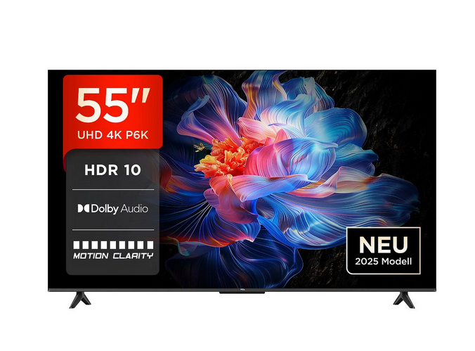 💥TCL P6K – 55 Zoll UHD smart TV für 299€ (statt 449€)