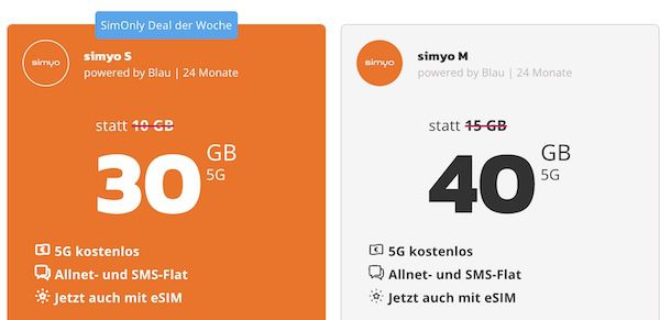 🤯 simyo: o2 Allnet Flat mit 30GB 5G für nur 5,99€ mtl. + 0€ AG