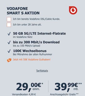 🔥 Playstation 5 Pro (2TB) für 29€ + Vodafone 50GB für 39,99€ mtl. + 150€ Bonus