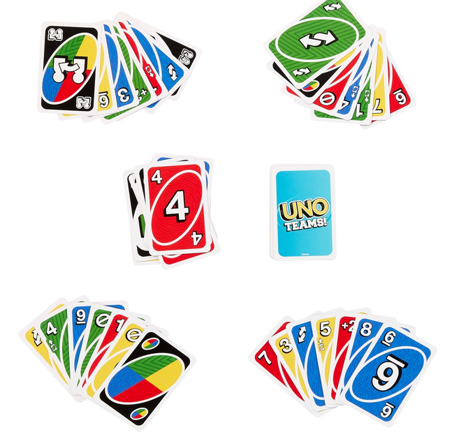 👑 Mattel UNO Teams Familien Game für 7,99€ (statt 13€)