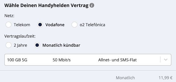 🚨 Letzte Chance 📱 Vodafone Allnet 100GB nur 11,99€ mtl. + monatlich kündbar