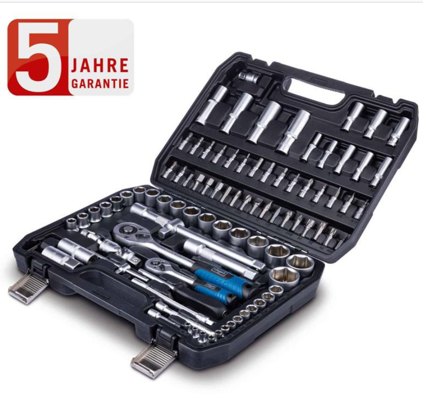 🔧 Scheppach TB97 Werkzeugkoffer 94-tlg. Steckschlüssel Bits & Co. für 37,90€ (statt 45€)