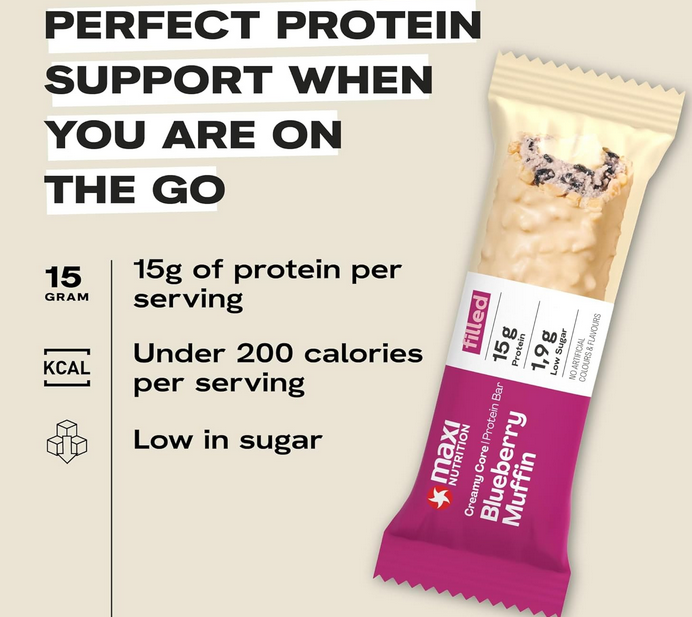 🍫 12er Pack MaxiNutrition Creamy Core Bar Blaubeer Muffin ab 7,63€ (statt 24€)