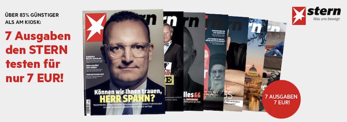 🗞️ 7 Ausgaben stern für nur 7€ (statt 46€)
