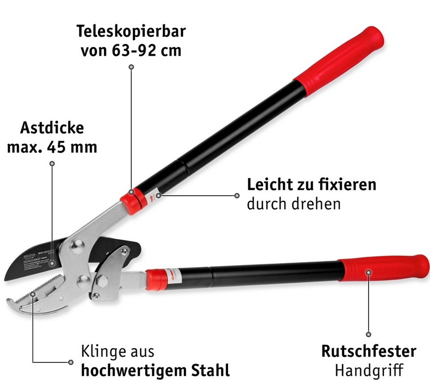 Walter 4 teiliges Gartenset Ast  und Gartenscheren für 29,90€ (statt 40€)